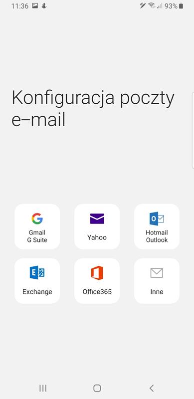 Instrukcja konfiguracji poczty w urządzeniach z systemem Android