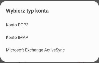 Instrukcja konfiguracji poczty w urządzeniach z systemem Android