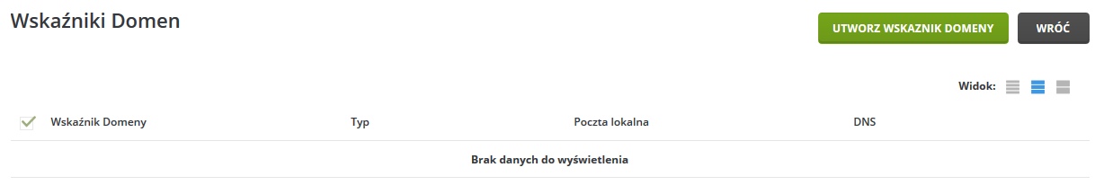 Przekierowania i wskaźniki domen