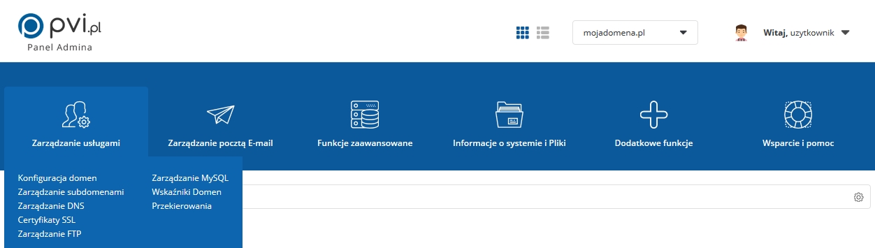 Panel Admina (DirectAdmin) - szybki start.