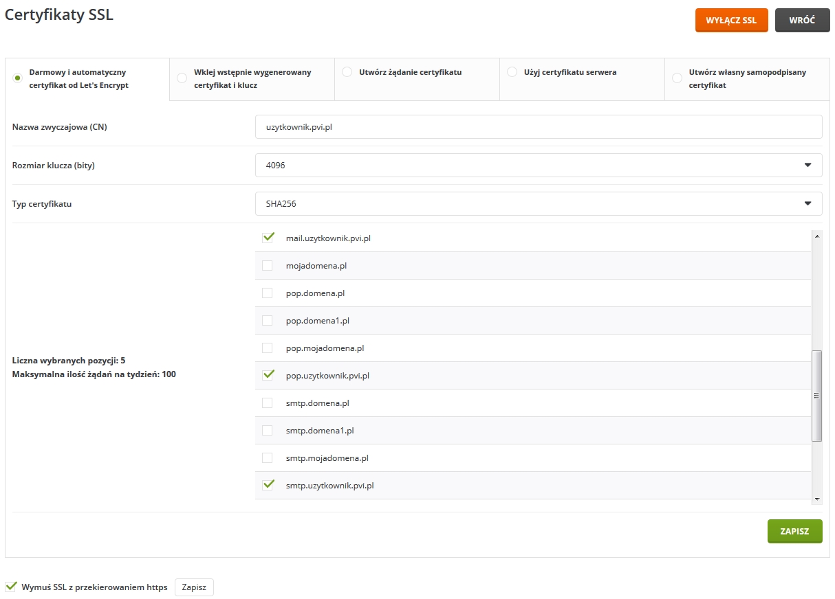Instalacja darmowego, automatycznie odnawianego certyfikatu SSL Let's Encrypt